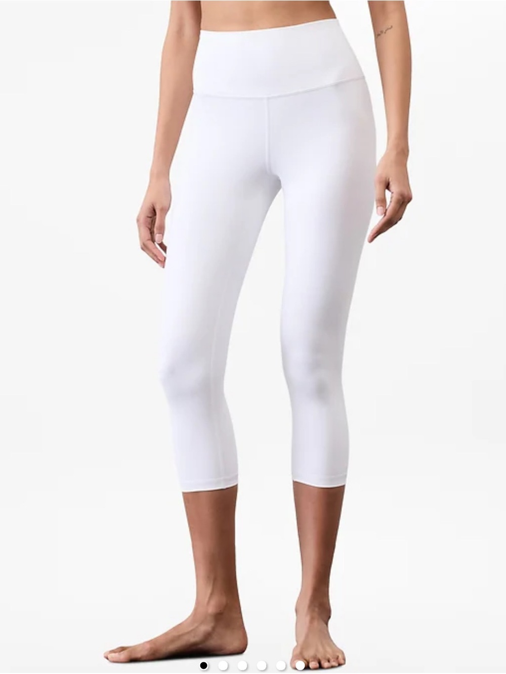 Athleta high-Waist White Capri Leggings XSP